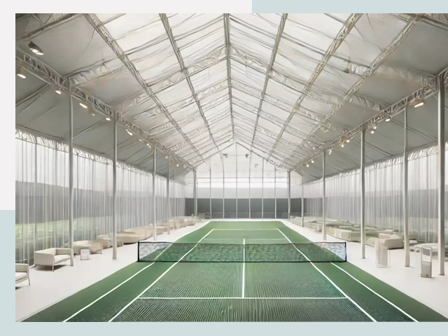 Строительство теннисных кортов в Мариинске