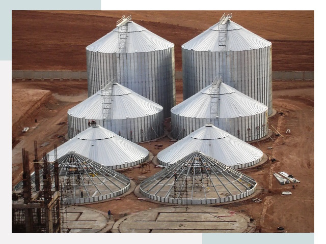 Строительство зерновых силосов в Мариинске