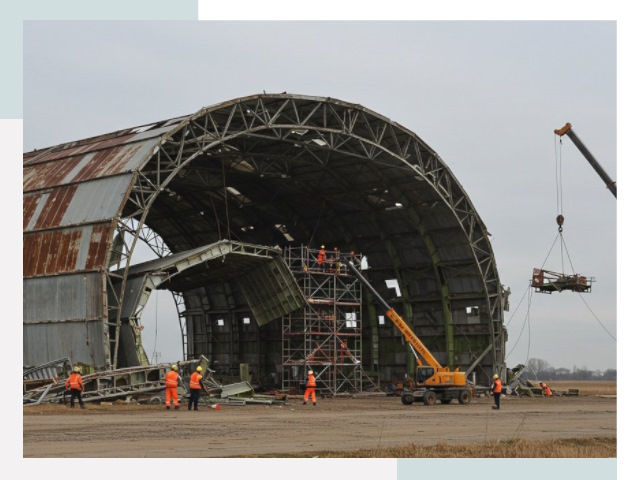 Демонтаж ангаров в Мариинске